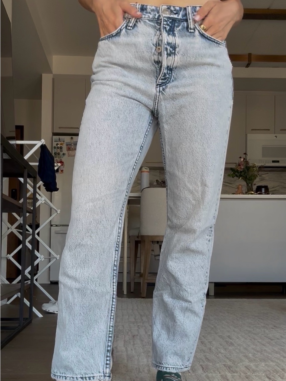 rag & bone Light Blue Straight Leg Jeans